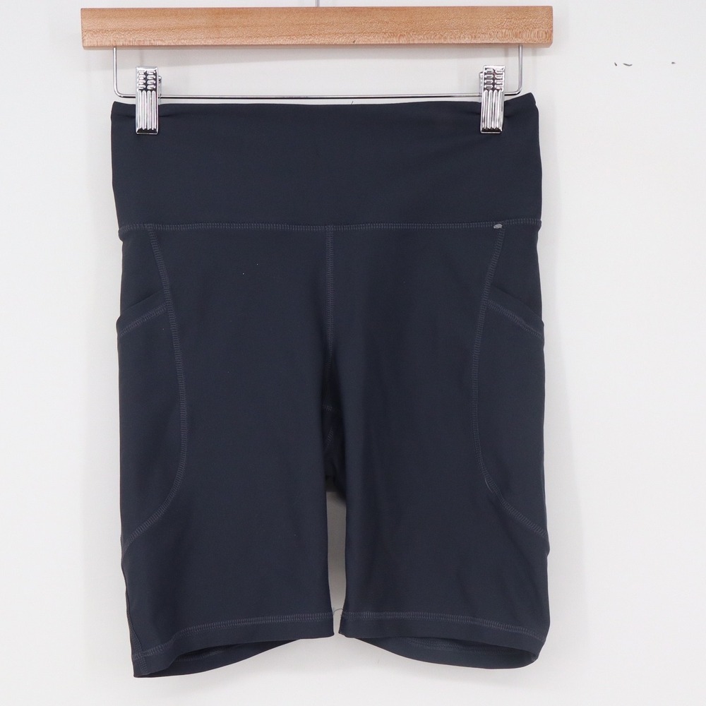Old Navy Bike Short Womens S Powersoft High-Rise Go-Dry Navy Blue Pockets